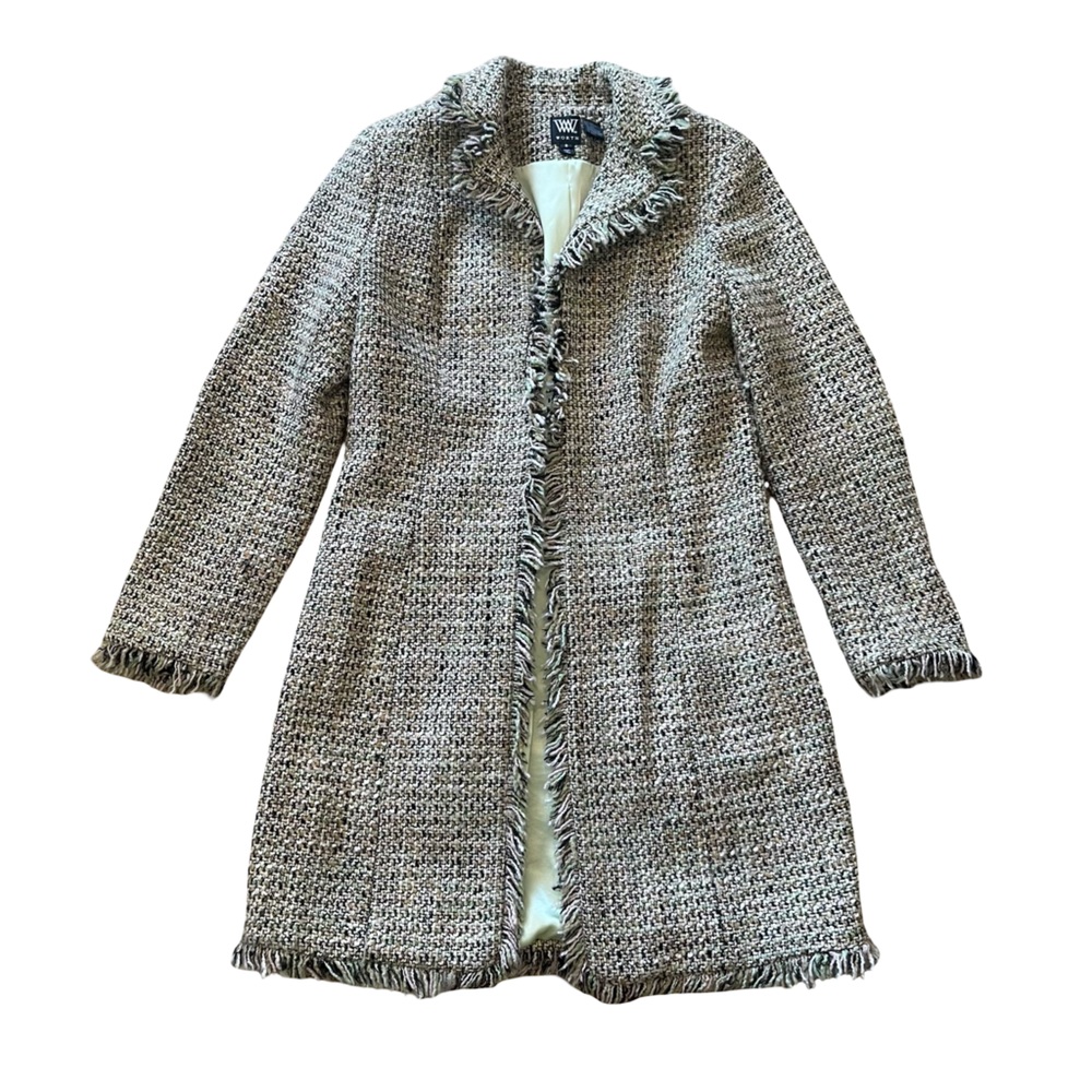 Worth Tweed Fringe Coat
